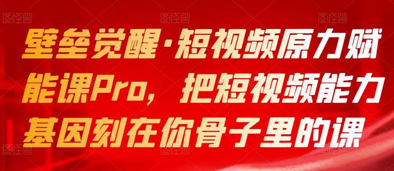 图片[1]-短视频原力赋能课Pro，把短视频能力基因刻在你骨子里的课-人生海web技术分享