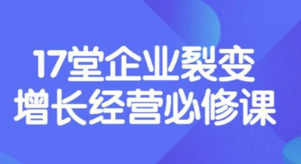 《盈利增长17堂必修课》企业裂变增长的经营智慧，带你了解增长的本质