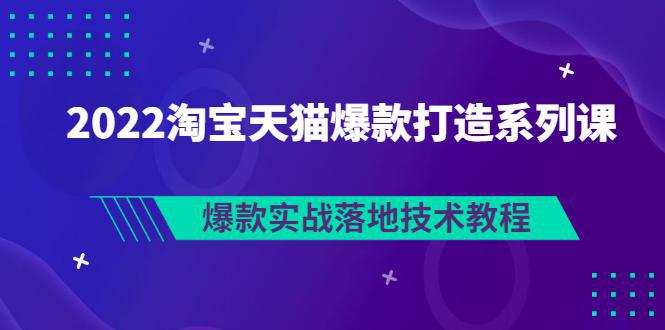 图片[1]-2022淘宝天猫打造爆款系列课，爆款落地实战教程（价值1980元）-人生海web技术分享