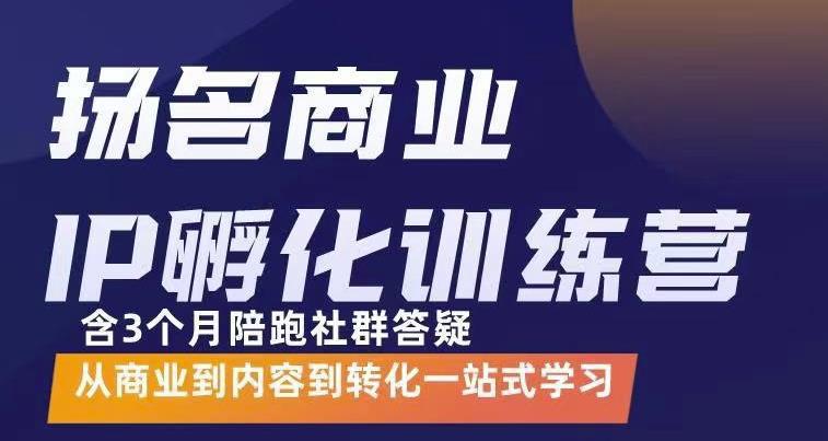 图片[1]-杨名商业IP孵化训练营，从商业到内容到转化一站式学 价值5980元-人生海web技术分享