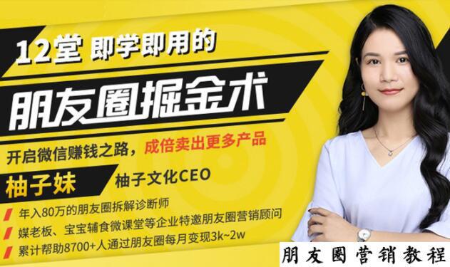 图片[1]-12堂学之即用的朋友圈掘金术：开启你的副业赚钱之路-人生海web技术分享