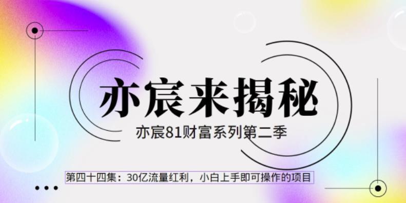 图片[1]-30亿流量红利，小白上手即可操作的极简项目【视频课程】-人生海web技术分享