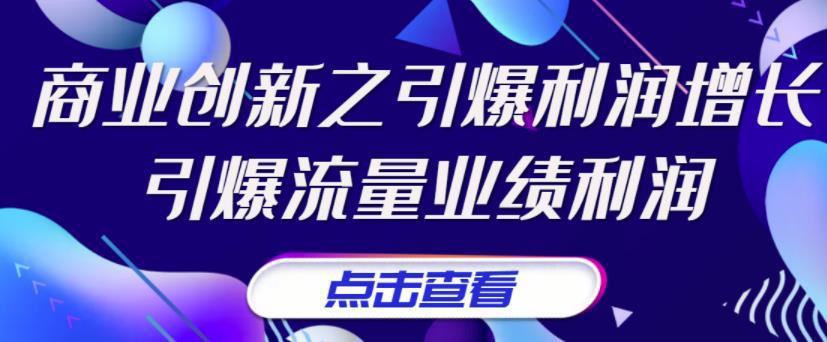 图片[1]-《商业创新之引爆利润增长》引爆流量业绩利润-人生海web技术分享