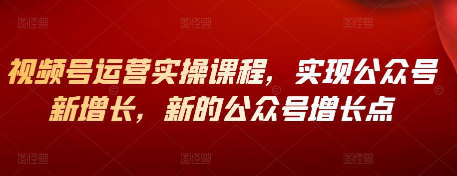 图片[1]-视频号运营实操课程，实现公众号新增长，新的公众号增长点-人生海web技术分享