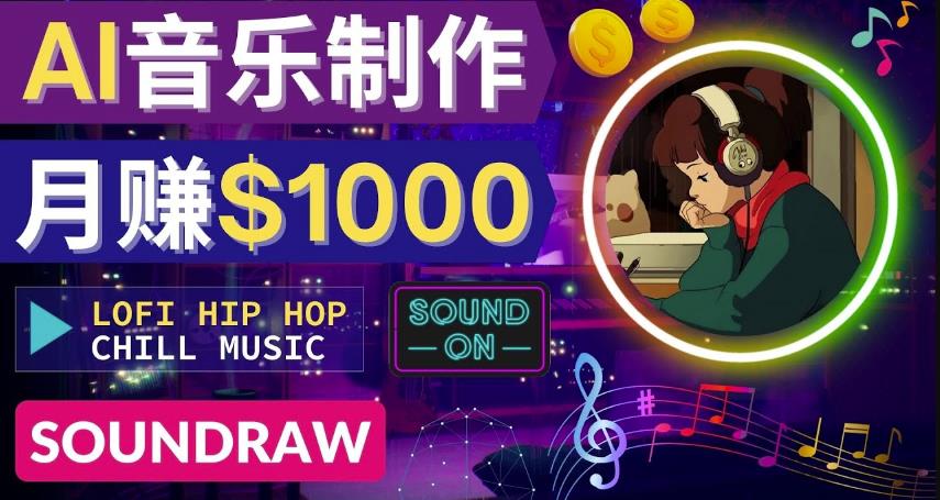 无需任何音乐基础：使用AI软件制作Lofi Hip Hop Chill Music月赚1000美元