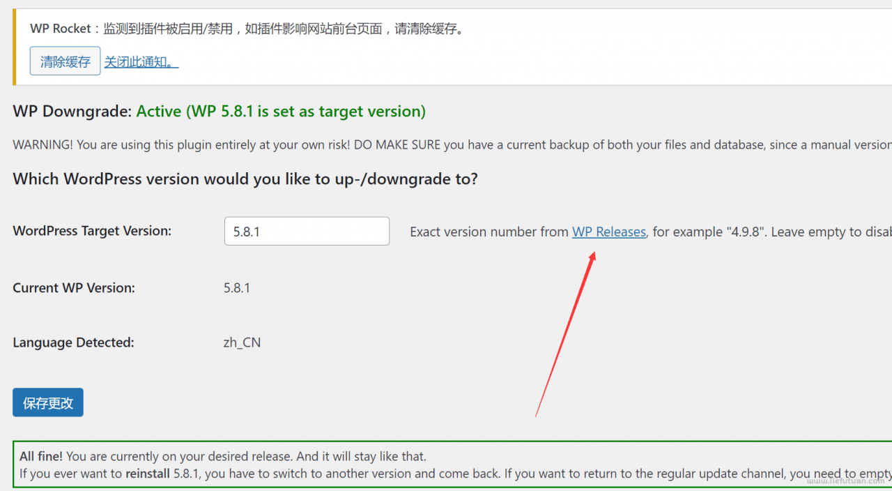 图片[6]-解决子比主题付款隐藏代码消失问题，就是屏蔽系统升级，降级到WordPress5.8版本-人生海web技术分享