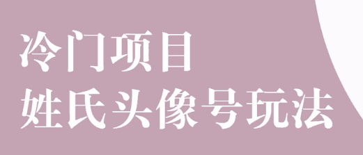 图片[1]-抖音冷门挣钱玩法思路：姓氏头像号全攻略实操教程，无私分享与你！【视频教程】-人生海web技术分享