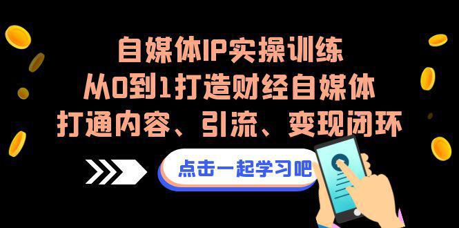 图片[1]-自媒体IP实操训练，从0到1打造财经自媒体，打通内容、引流、变现闭环-阿灿说钱