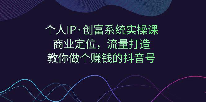 图片[1]-【独家公开】个人IP·创富系统实操课：引爆抖音流量，商业定位，教你打造赚钱的抖音号！-阿灿说钱