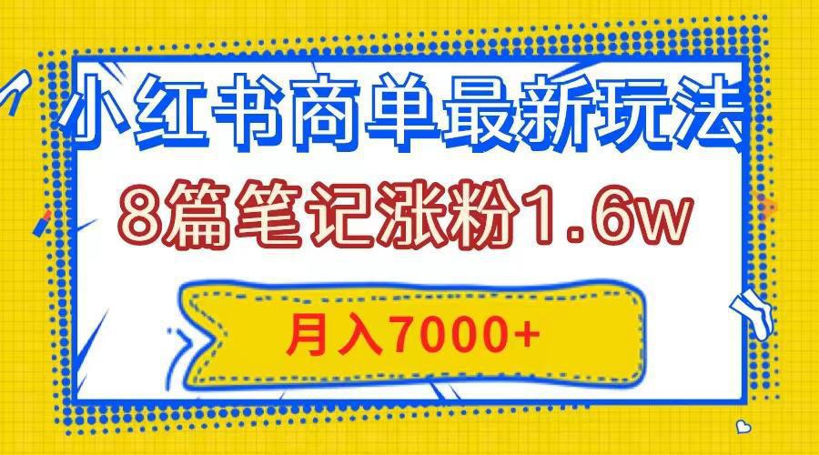 图片[1]-小红书商单最新玩法，8篇笔记涨粉1.6w，几分钟一个笔记，月入7000+-阿灿说钱