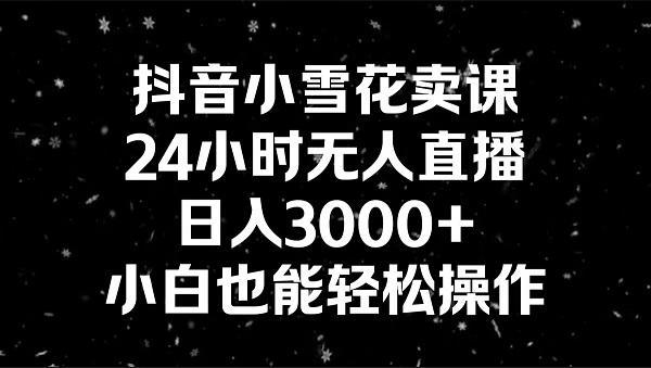 图片[1]-抖音小雪花卖课，24小时无人直播，日入3000+，小白也能轻松操作-阿灿说钱