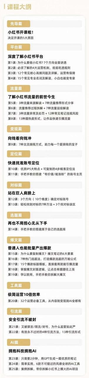 图片[2]-2024年新版小红书运营教程：普通人也能引爆小红书（25节课）-阿灿说钱