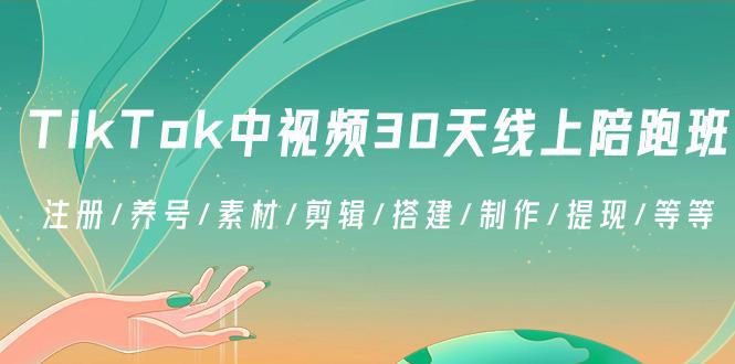 图片[1]-TikTok中视频-30天线上陪跑班：注册/养号/素材/剪辑/搭建/制作/提现/等等-阿灿说钱