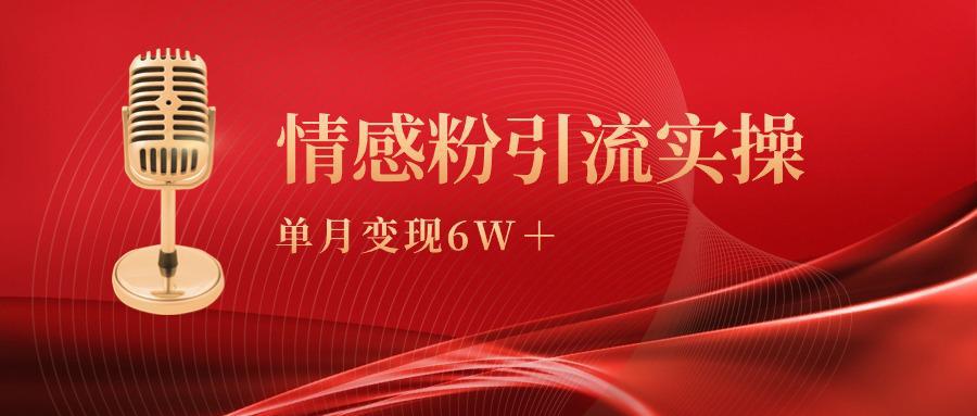 图片[1]-单月变现6w+，情感粉引流变现实操课-阿灿说钱