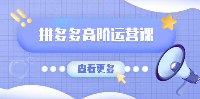 拼多多高阶运营课：极致群爆款玩法，轻付费无尽复制，打造单品爆款之路 -1